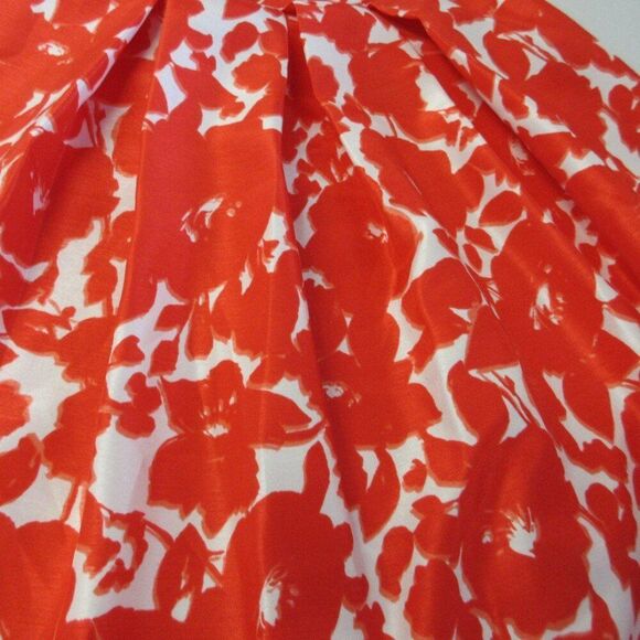 DANNY & NICOLE Fit & Flare Floral Sleeveless Mini Dress Size 8 Orange White NWT - Picture 2 of 12